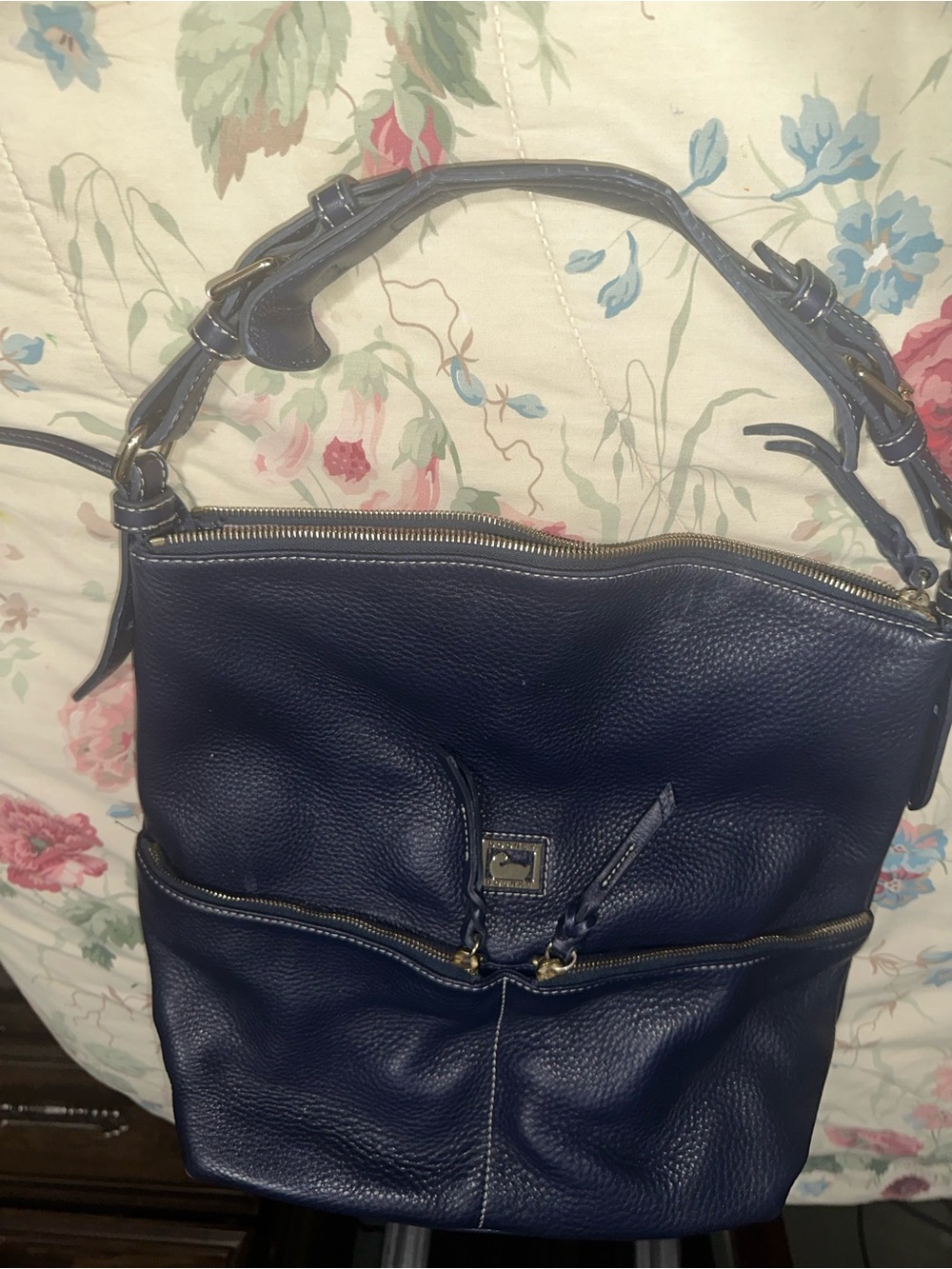 Dooney & Bourke Navy Leather Shoulder Bag